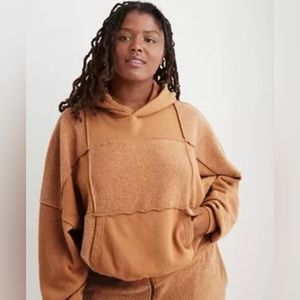 Aerie Brown Sherpa Hoodie